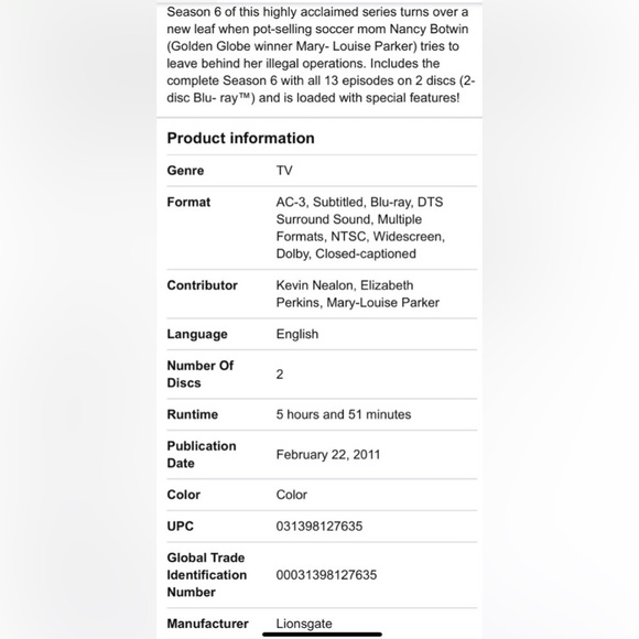 Preowned Weeds Season6   2 Discs Blu-ray - Picture 9 of 11